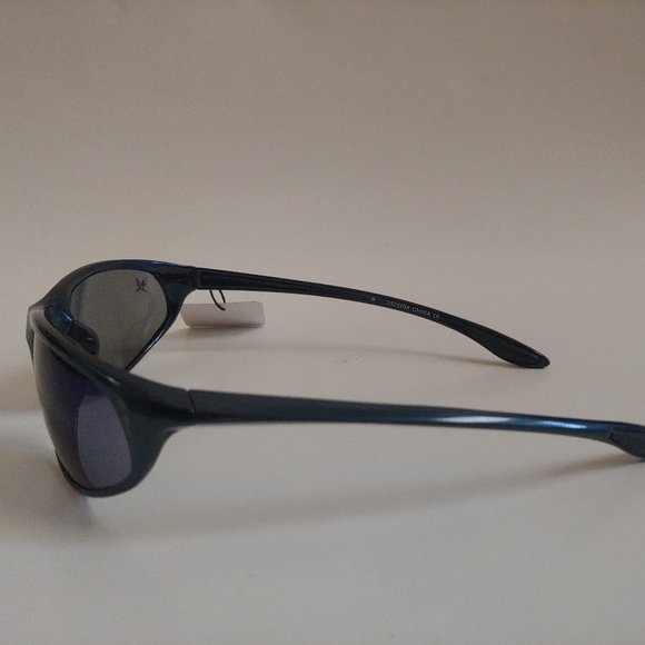(NWT) Vintge 90's PC Wrap Around Sporty Sunglasses (Black/Bllue M) - Picture 2 of 4